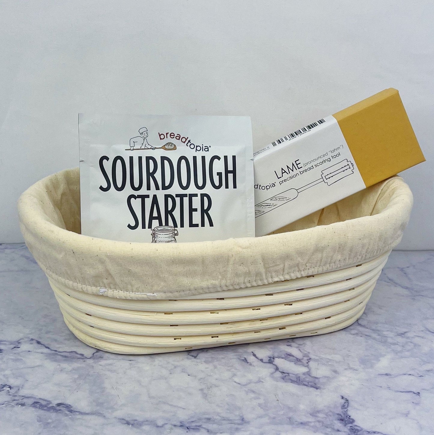 Oval Bread Proofing Basket & Liner