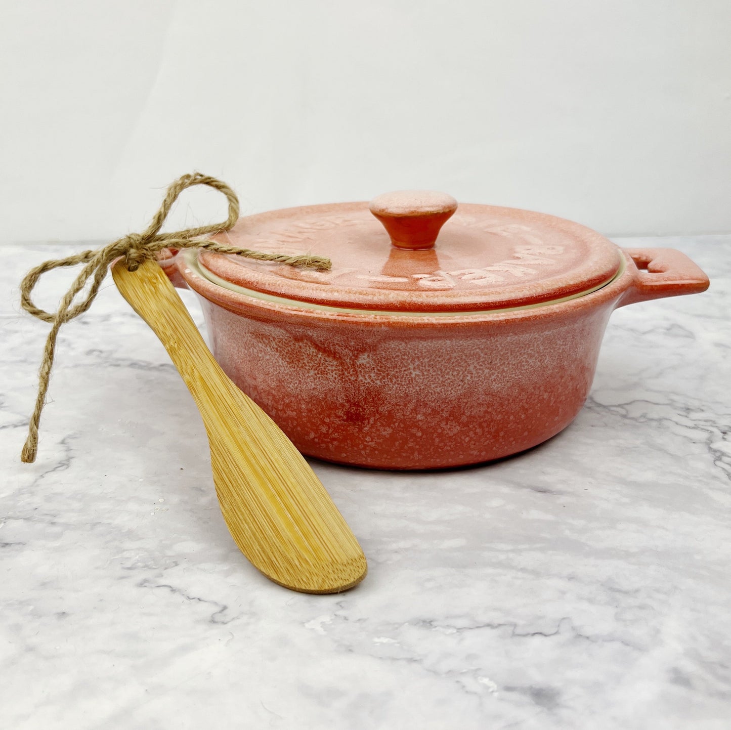 Brie Baker with Lid and Wooden Spreader