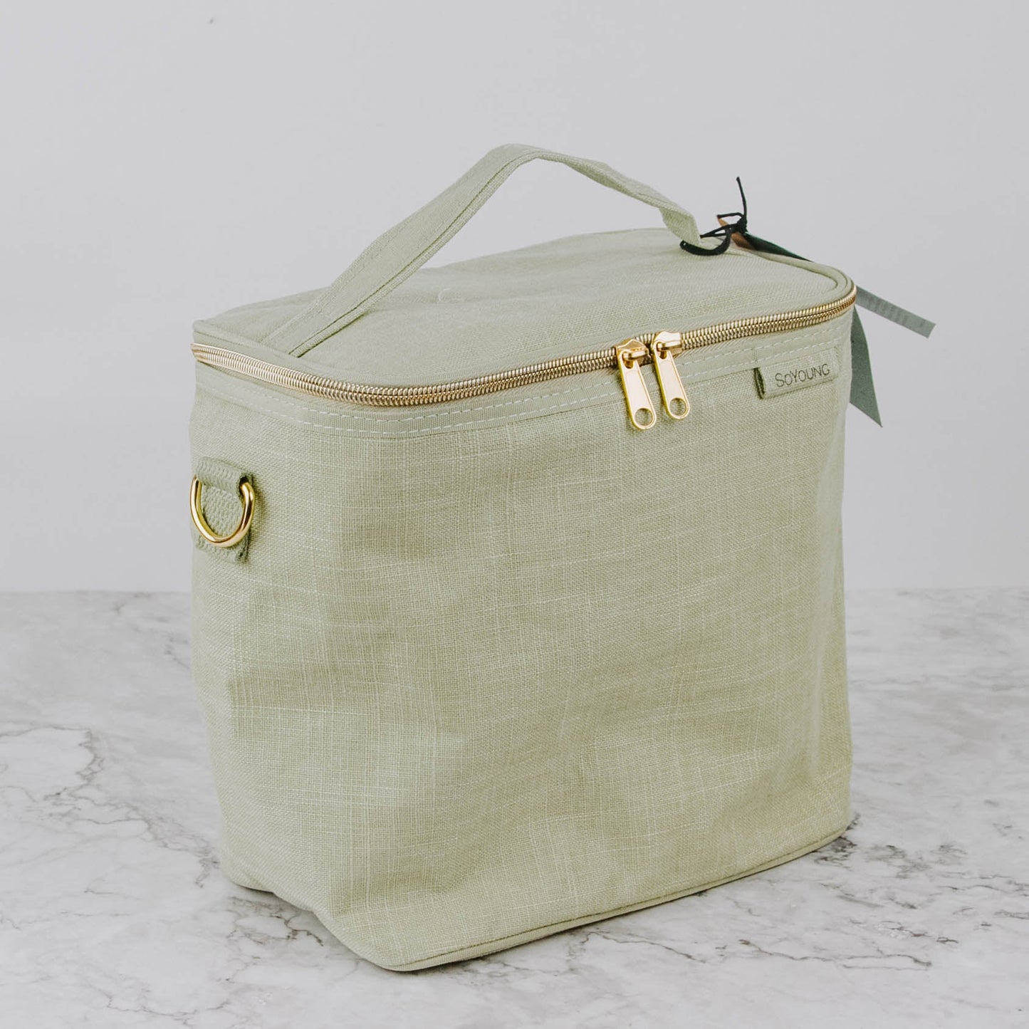 Petite Patterned Linen Lunch Bag