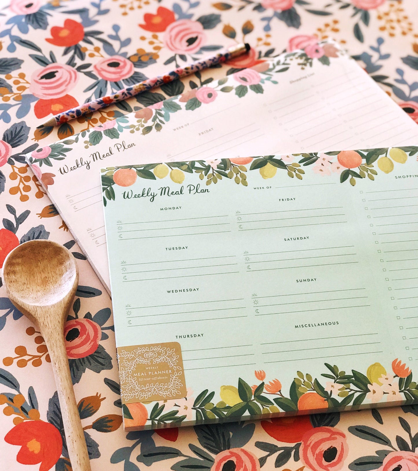 Floral Weekly Meal Planner