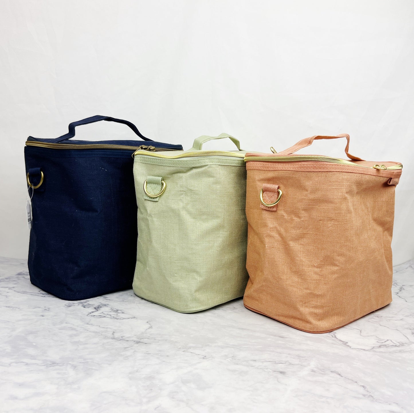 Petite Patterned Linen Lunch Bag