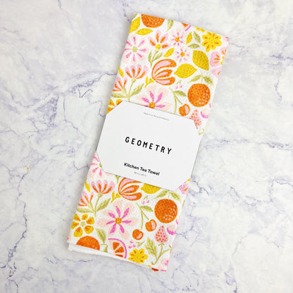 Citrus Field Recycled Tea Towel