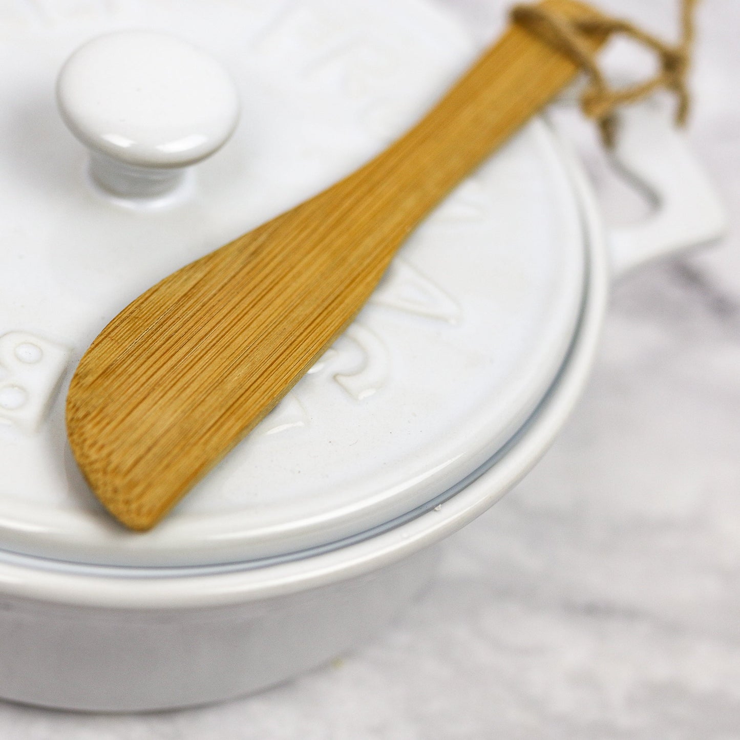 Brie Baker with Lid and Wooden Spreader