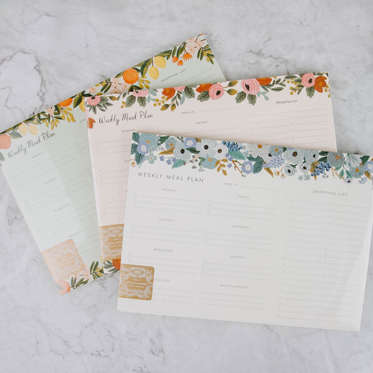 Floral Weekly Meal Planner