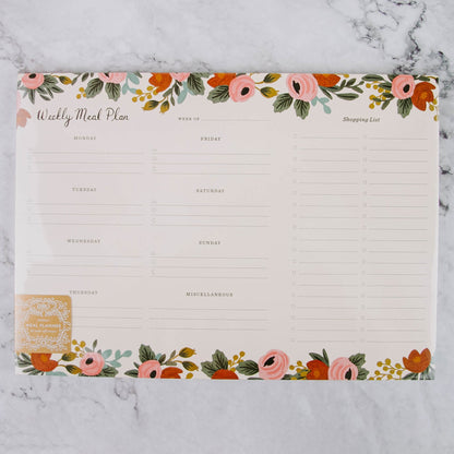Floral Weekly Meal Planner