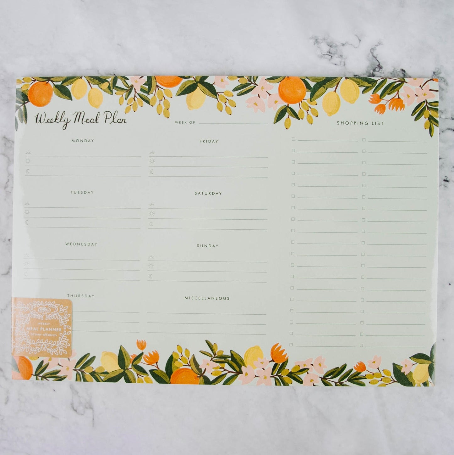 Floral Weekly Meal Planner