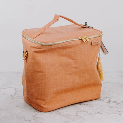 Petite Patterned Linen Lunch Bag