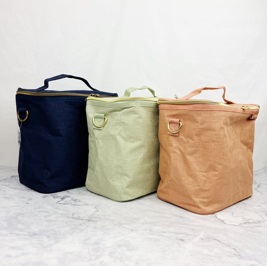 Petite Patterned Linen Lunch Bag