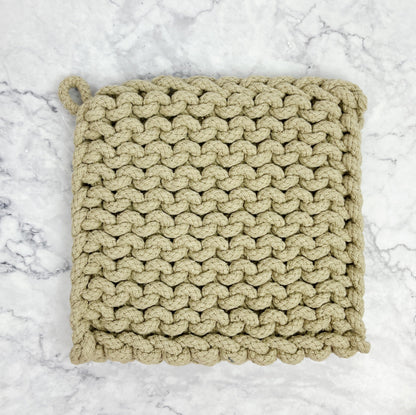 Neutral Woven Pot Holder