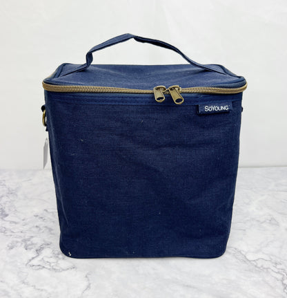 Petite Patterned Linen Lunch Bag